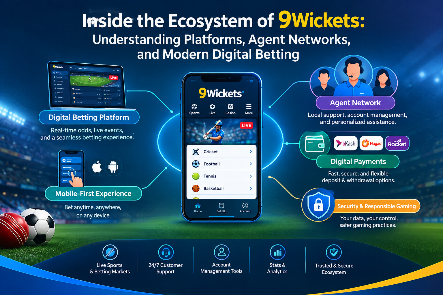 Inside the Ecosystem of 9Wickets: Understanding Platforms, Agent Networks, and Modern Digital Betting